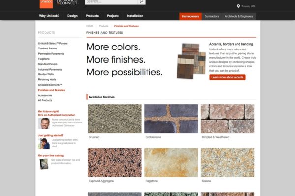 Unilock.com - Textures & finishes